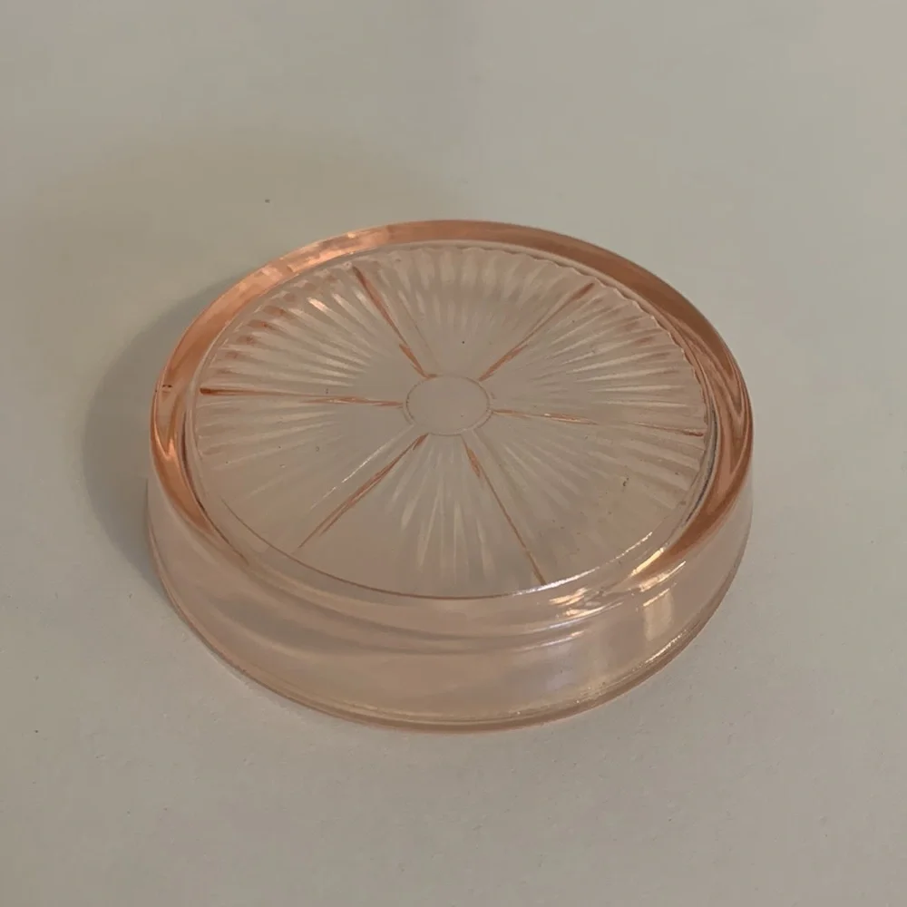 VTG baby pink jewelry dish